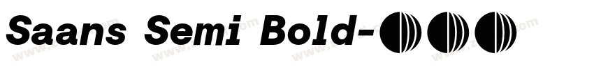 Saans Semi Bold字体转换